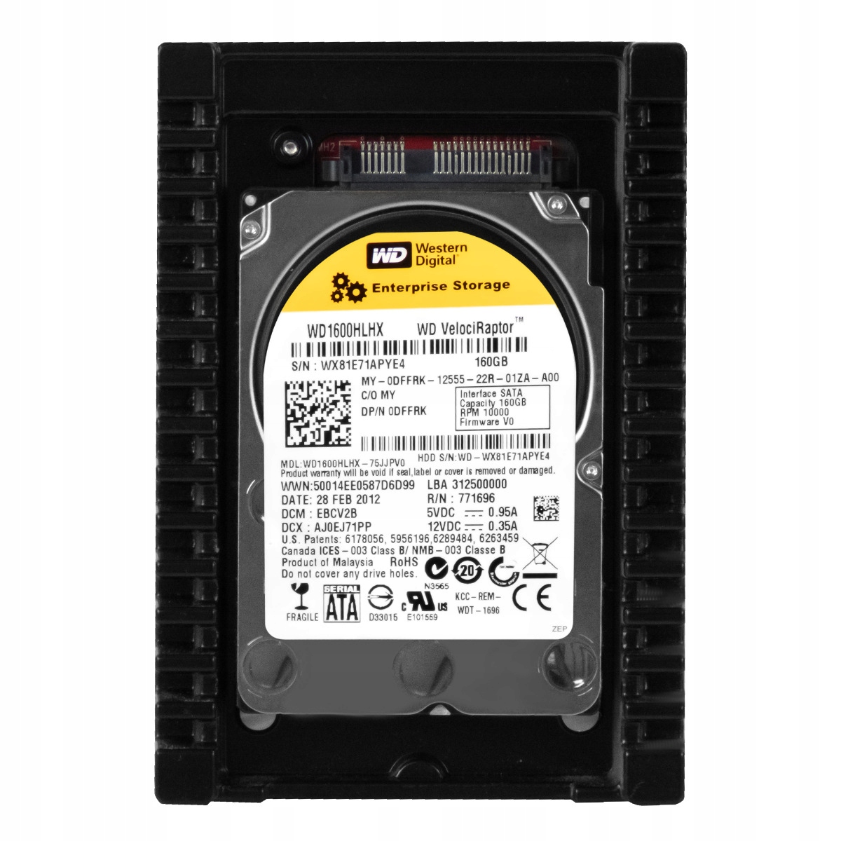 Dell 0DFFRK 160GB 10K 32MB Sata III 3.5'' WD1600HLHX
