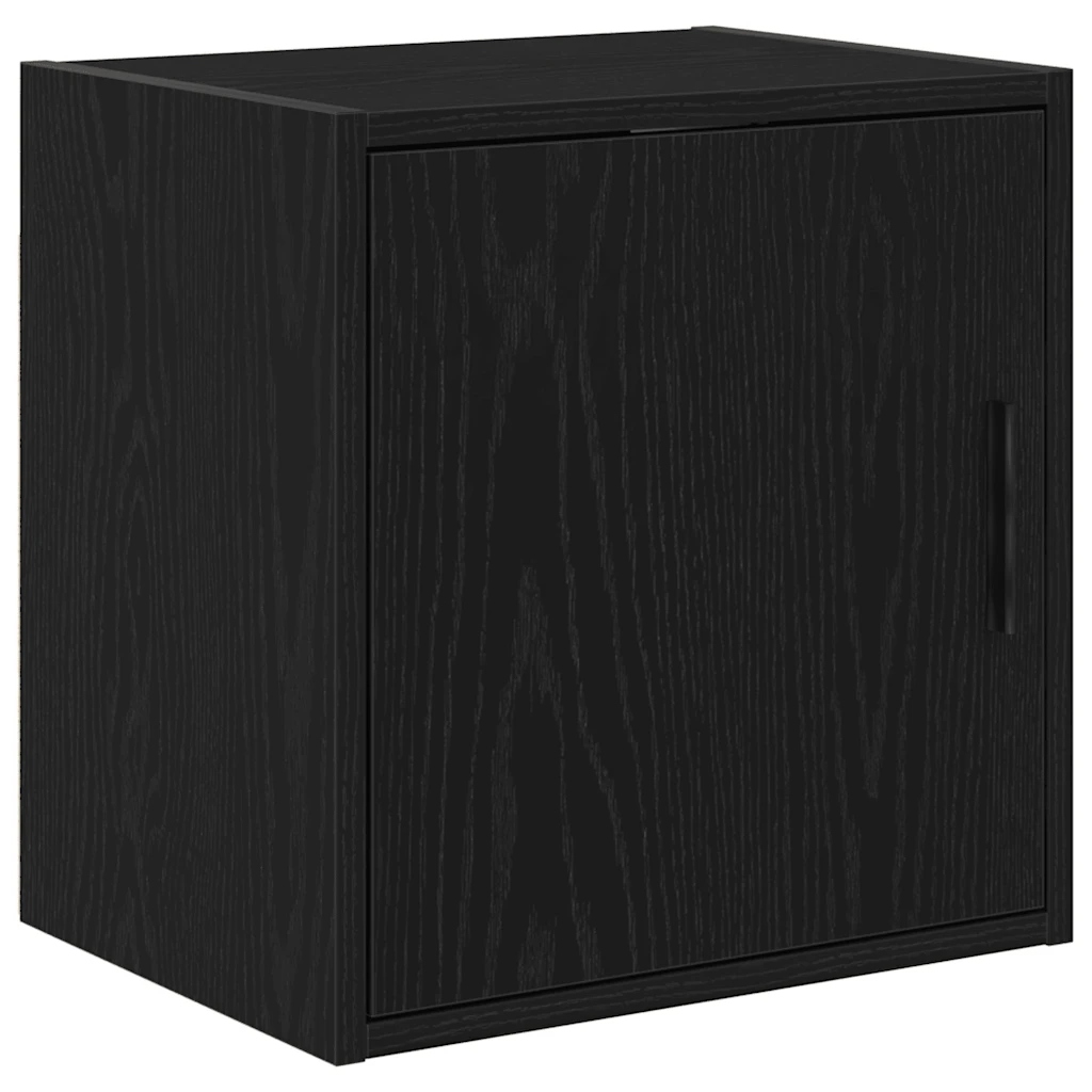 Garážová nástěnná skříňka z černého umělého dřeva Černý 860627