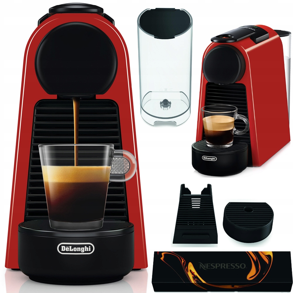 Kávovar na kapsule DeLonghi Nespresso EN85.R Essenza Mini červený