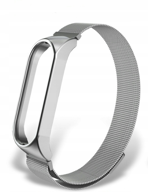 

Pasek Opaska do Xiaomi MI Band 5 Srebrny Mat