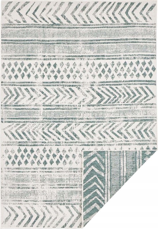 

Dywan boho płaskotkany, kremowy zielony 80x150 cm
