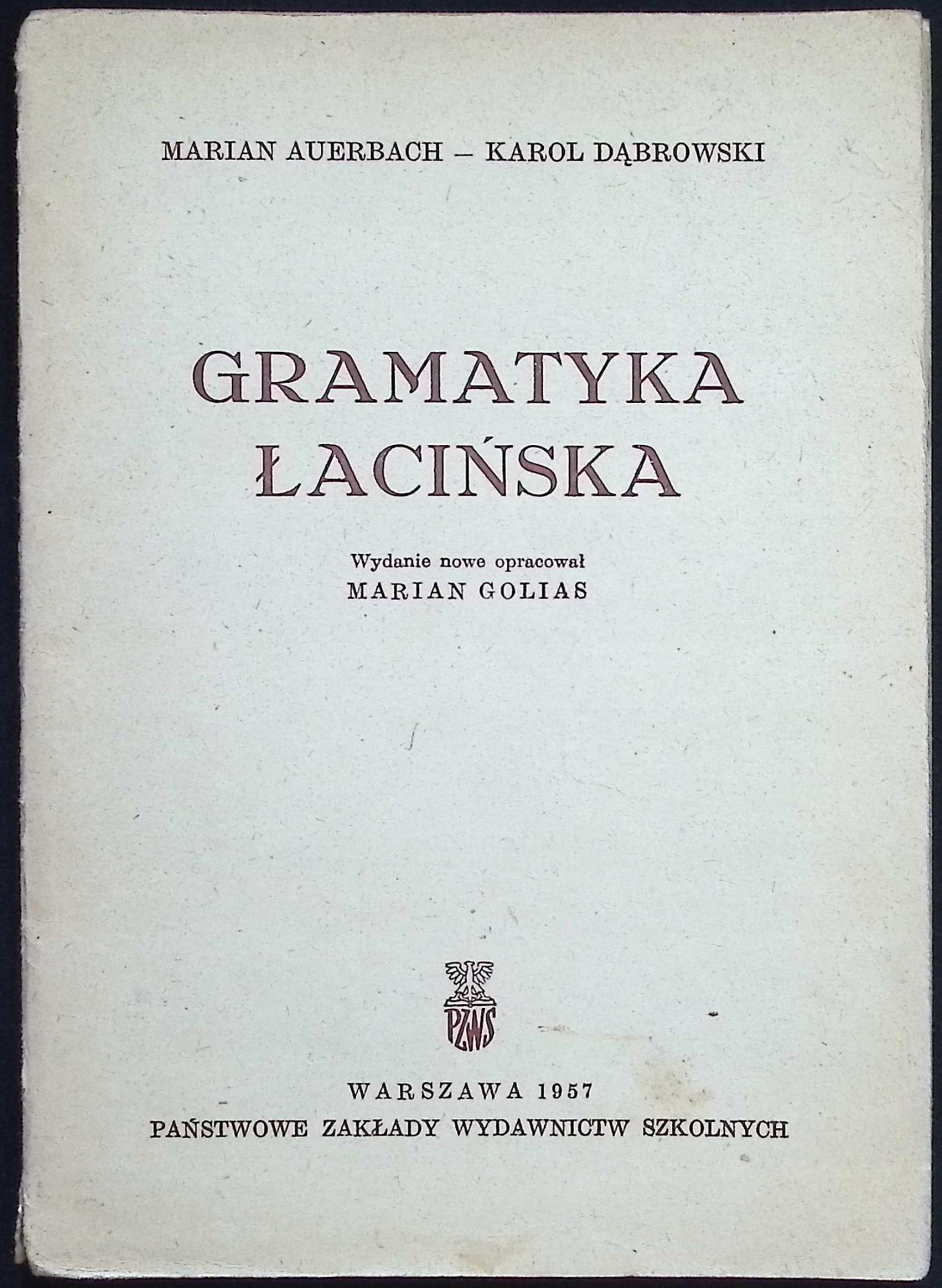 Gramatyka łacińska Marian Auerbach
