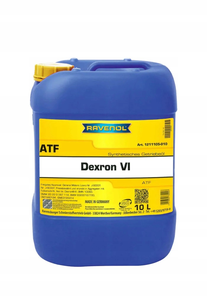 Ravenol Atf Dexron VI 10LOLEJ Ravenol Atf Dexron VI 10 L
