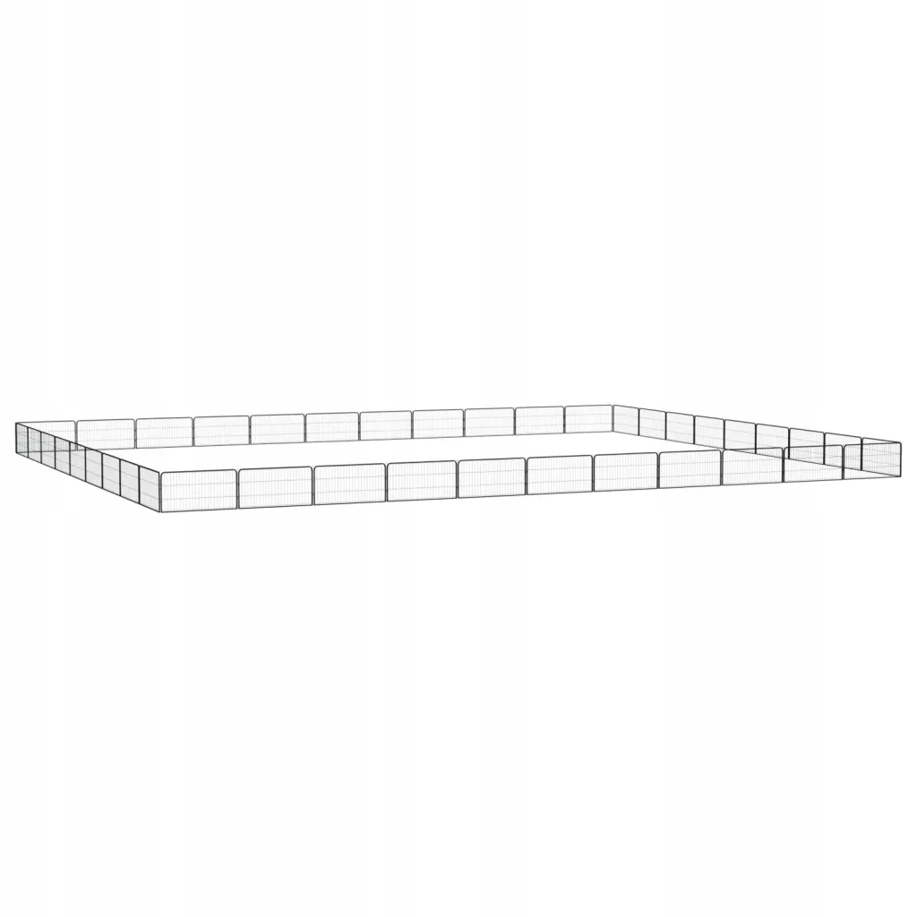 Levně Kotec pro psa, 40 panelů, černá, 100 x 50 cm, ocel