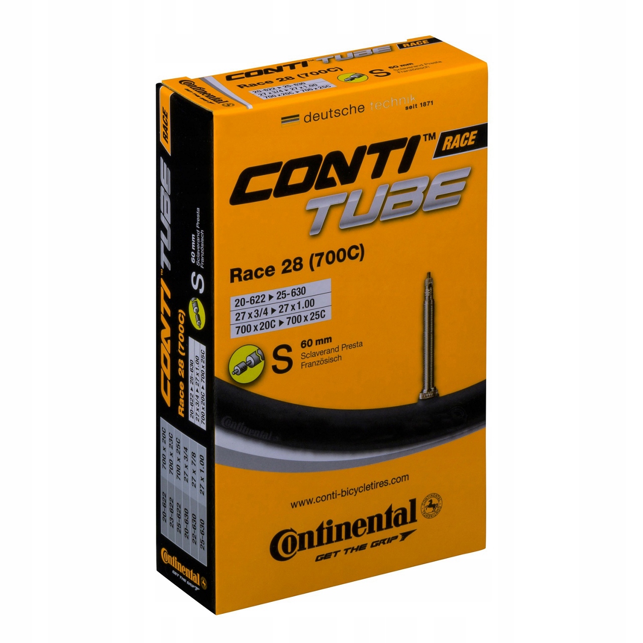 Dętka Continental Race 28 700x20-25C presta 60