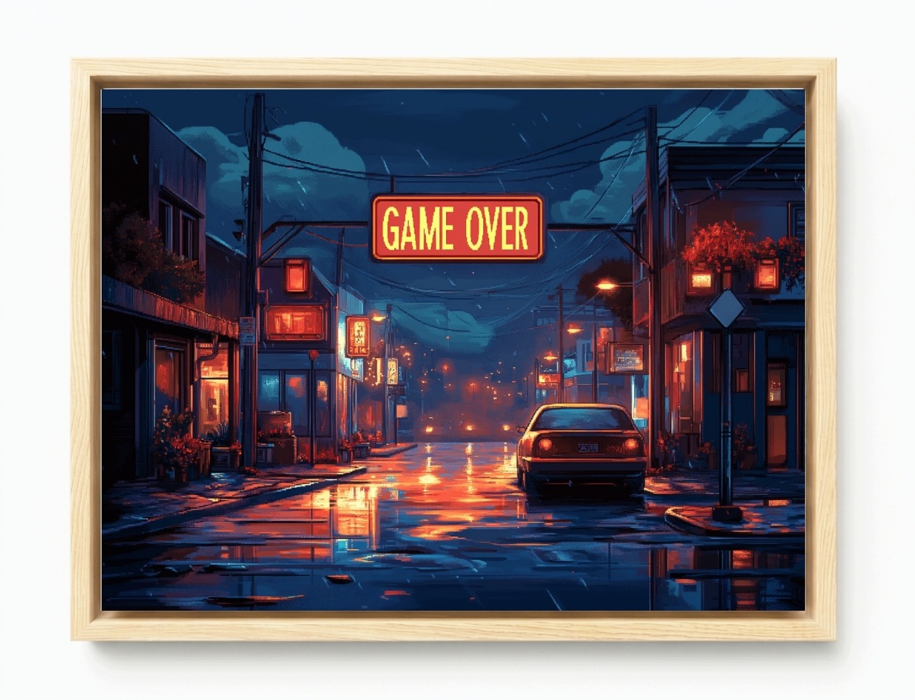 Obraz Rama American Box Hra Game Pc Konzola Mesto Auto Game Over 80x60