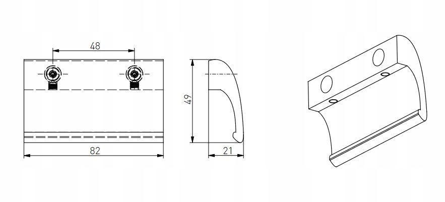 POCHWYT UCHWYT DO OKNA BALKON DRZWI ALUMINIOWY KLAMKA DELUXE BIAŁY 9016 Marka Medos