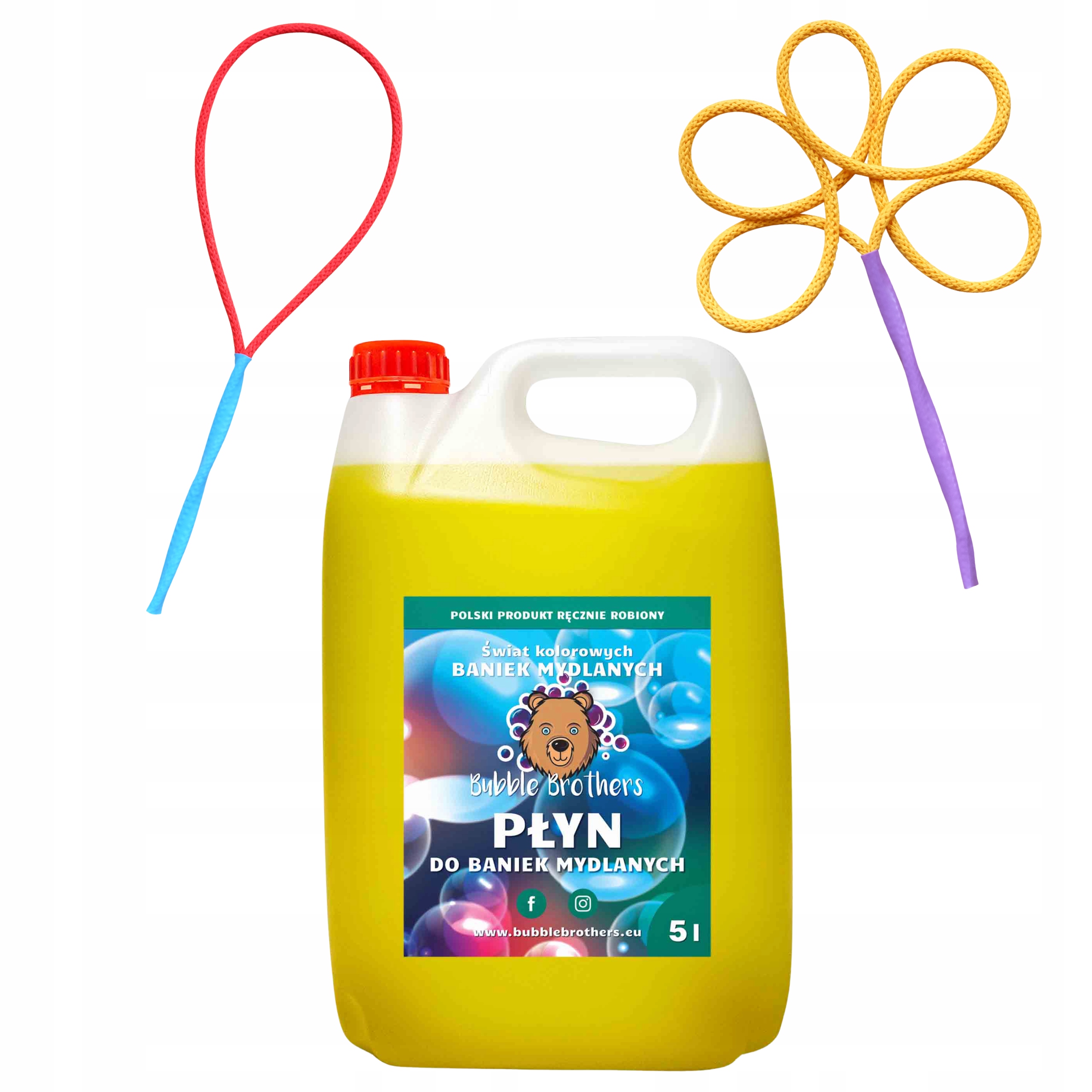 Płyn do Baniek Mydlanych 5 Litrów + 2 obręcze