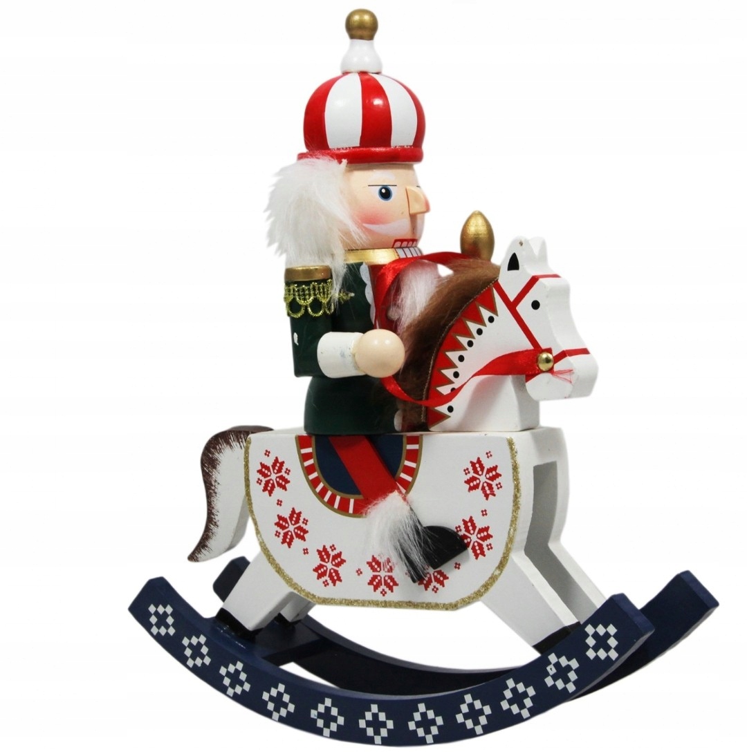 

Dziadek do orzechów na koniu na biegunach drewno