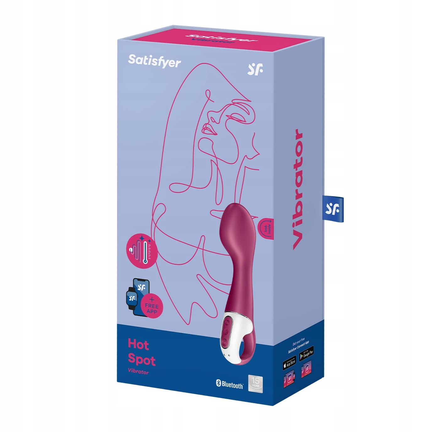 Satisfyer G-Spot Bluetooth 225cm Silicone Heat Function App — miniatura 5
