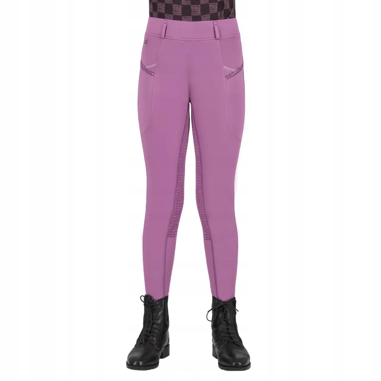 Jezdecké legíny Qhp Lize Junior 25AW pro mládež fialové 128