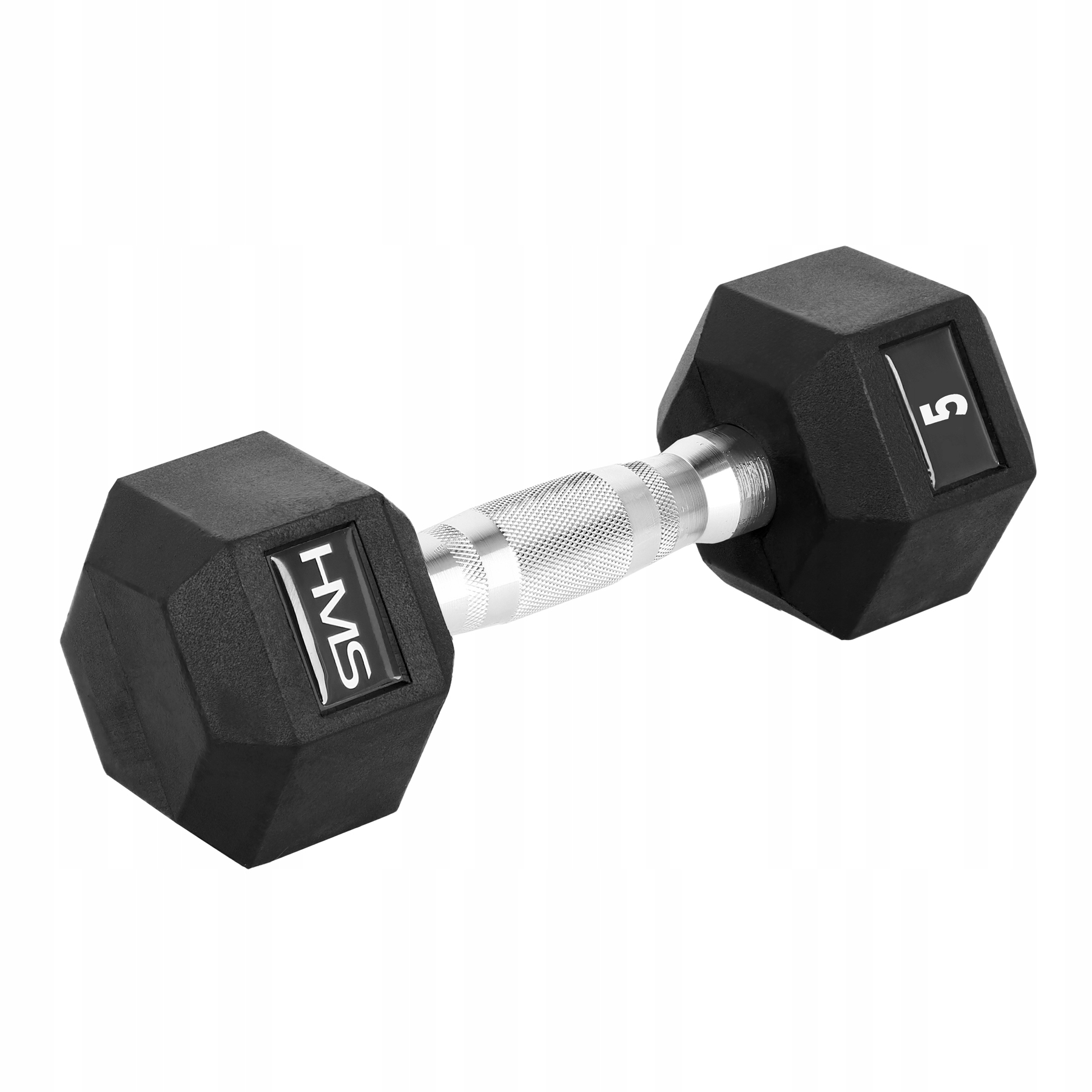 Odważnik hantla hex 5kg gumowana sześciokątna hantle fitness siłownia Hms
