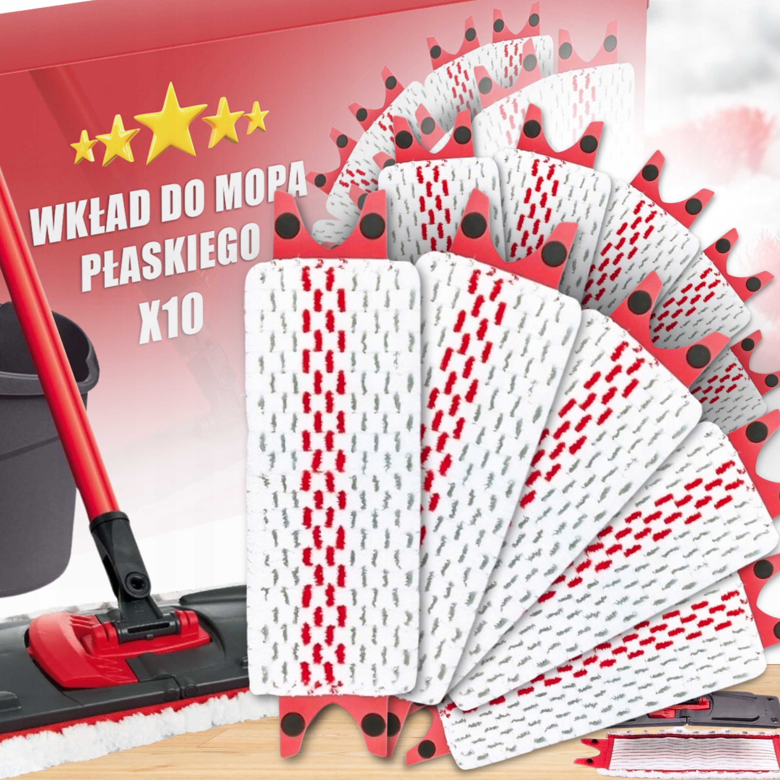 Levně 10 X Vložka Do Mopu Vileda Ultramax Zásoba Ultramat Turbo Nástavec 35 CM