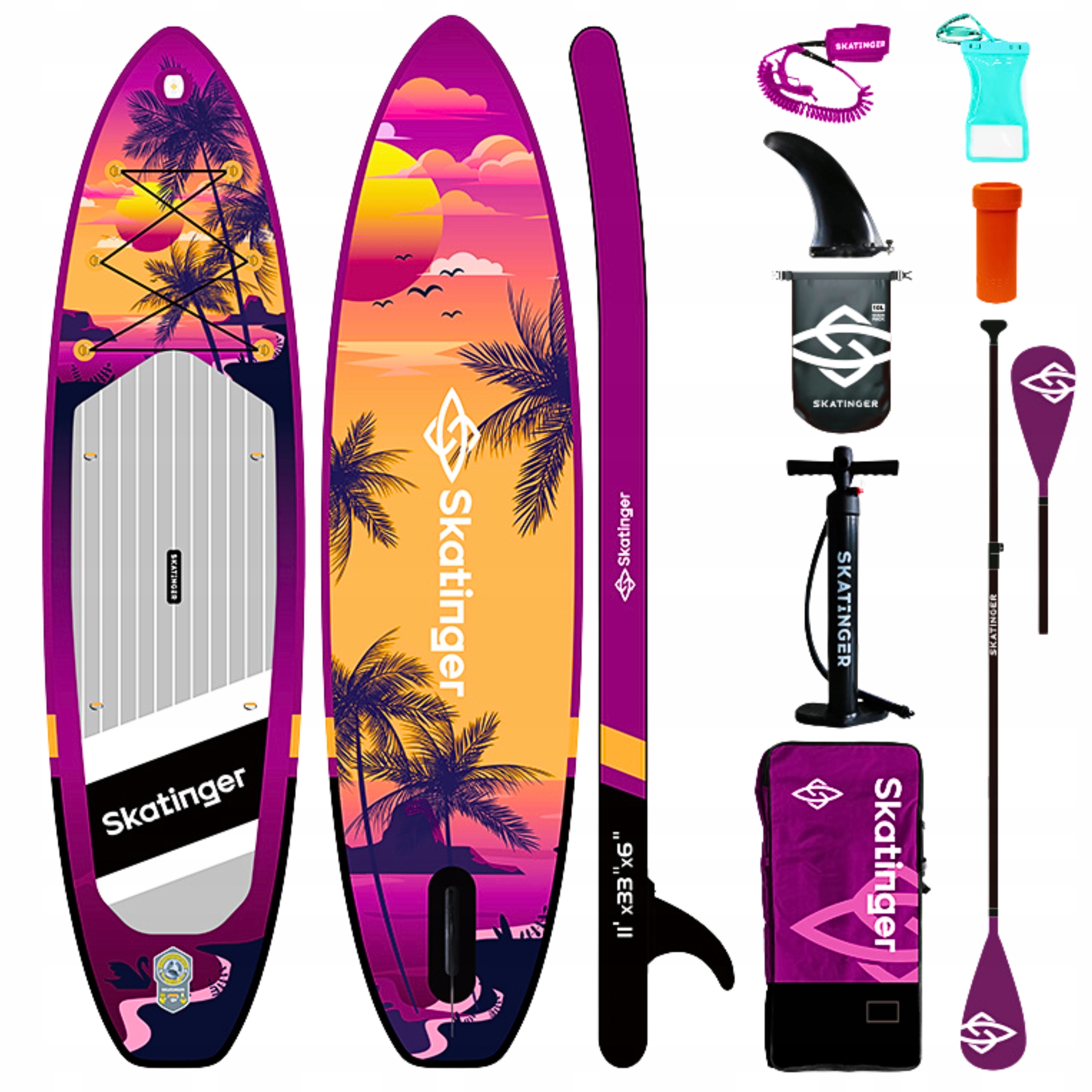 Sup deska pro plavání Nafukovací 320 cm Stand Up Sada pádel Příslušenství