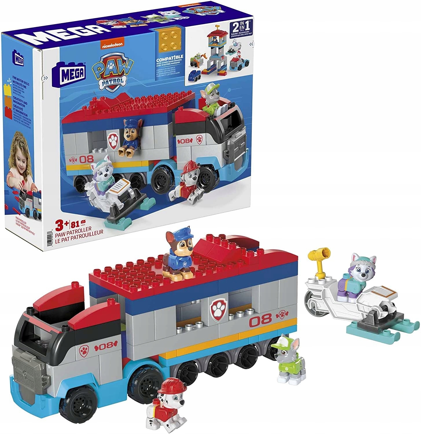 

Psi Patrol Patrolowiec Bloks Wieża 2W1 HJN73