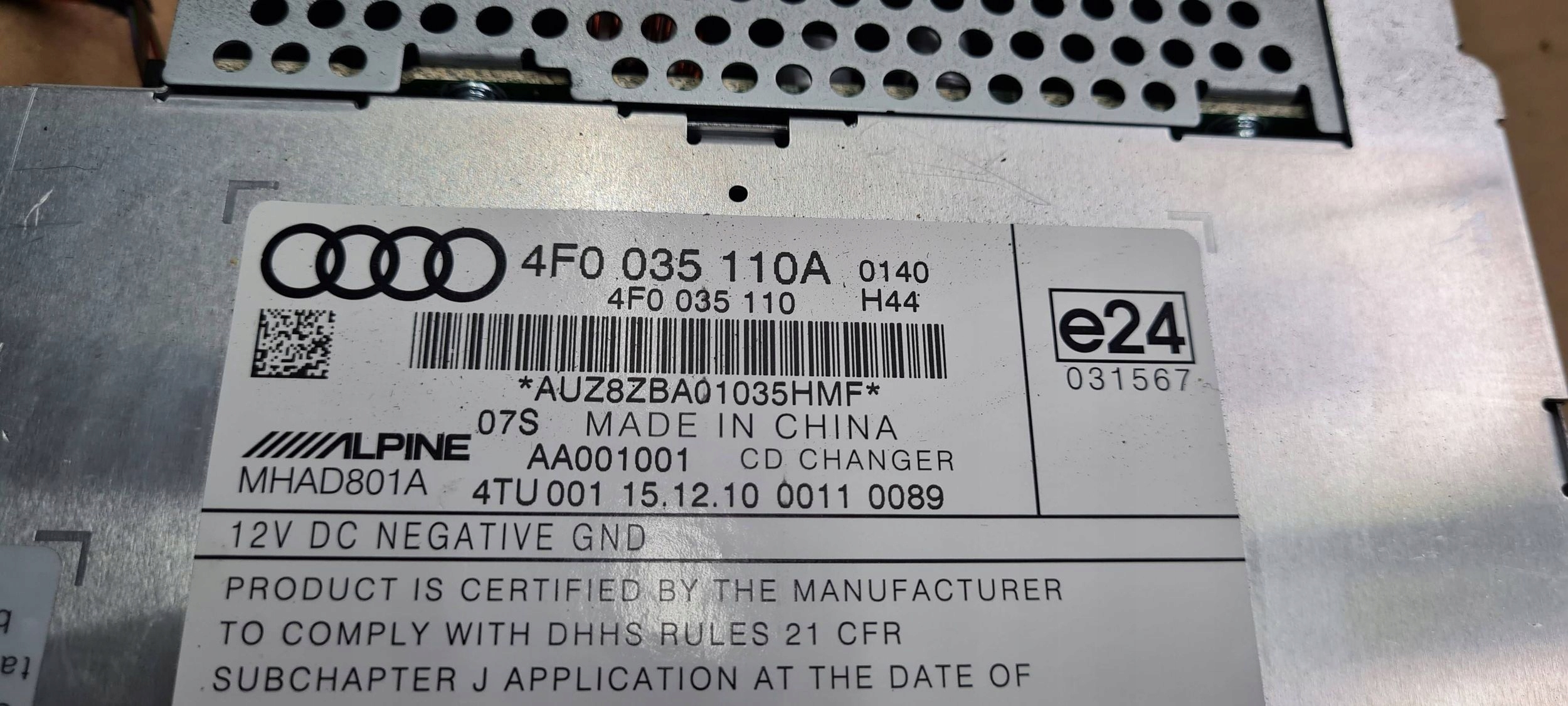 A6 C6 LIFT changer CD player 4F0035110A A4 B8 A5