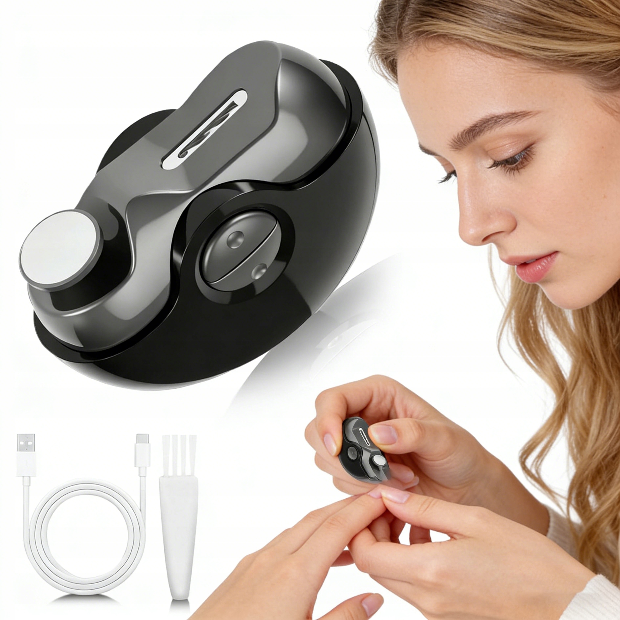 Elektrická Kleštička Na Nehty Usb-c Akumulátorová Kleštička Na Manikúru