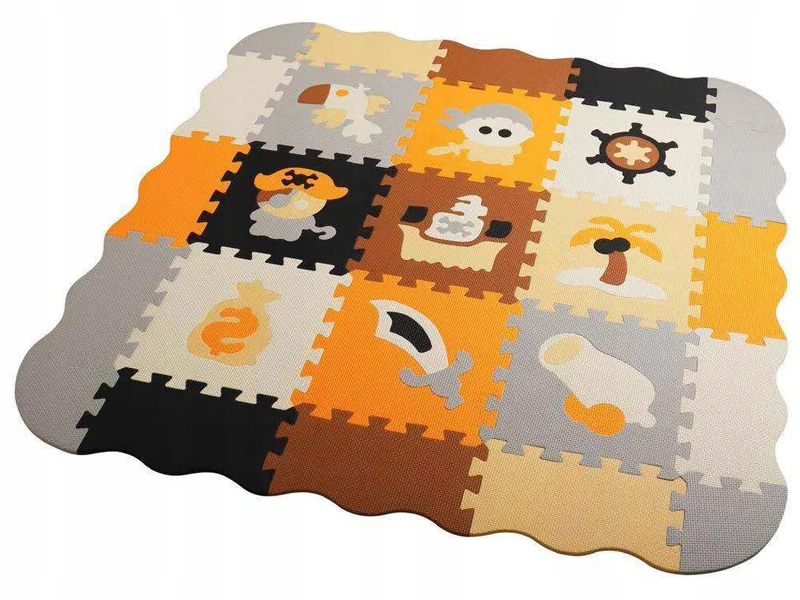 

Duża Mata Piankowa 2w1 Puzzle 3D 114x114 Piraci