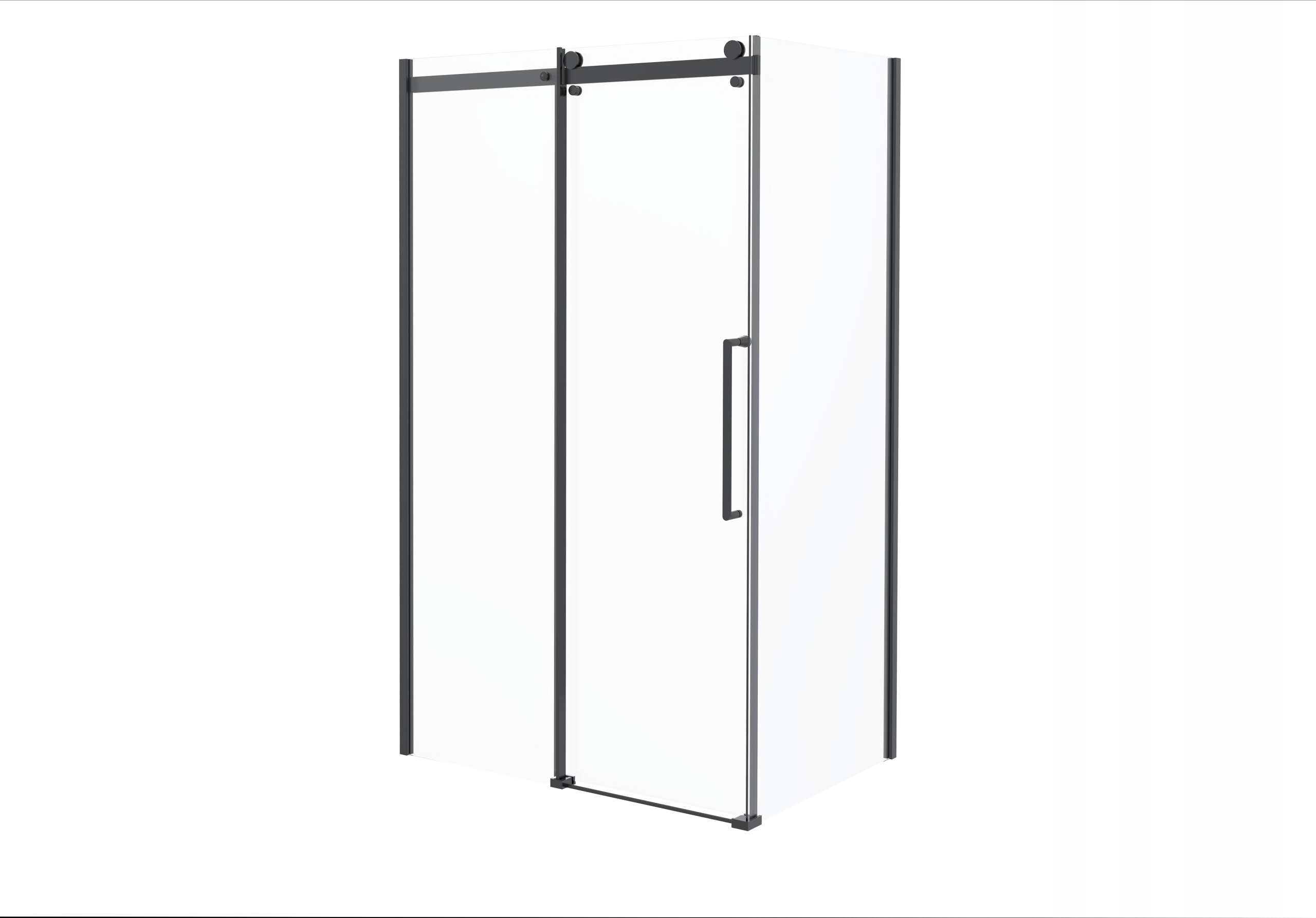 Kabina Prysznicowa Prostokątna Black 100X80 Szkło 8MM Z Powłoką Easy Clean