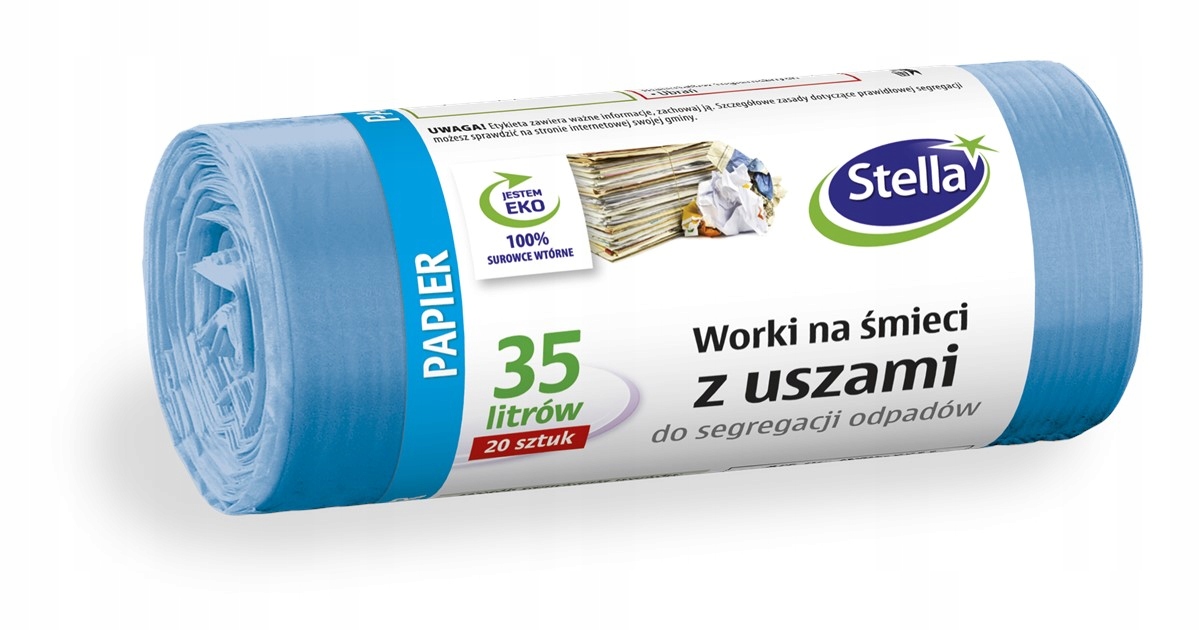 

Worki do segregacji śmieci 35L 20szt z uszami