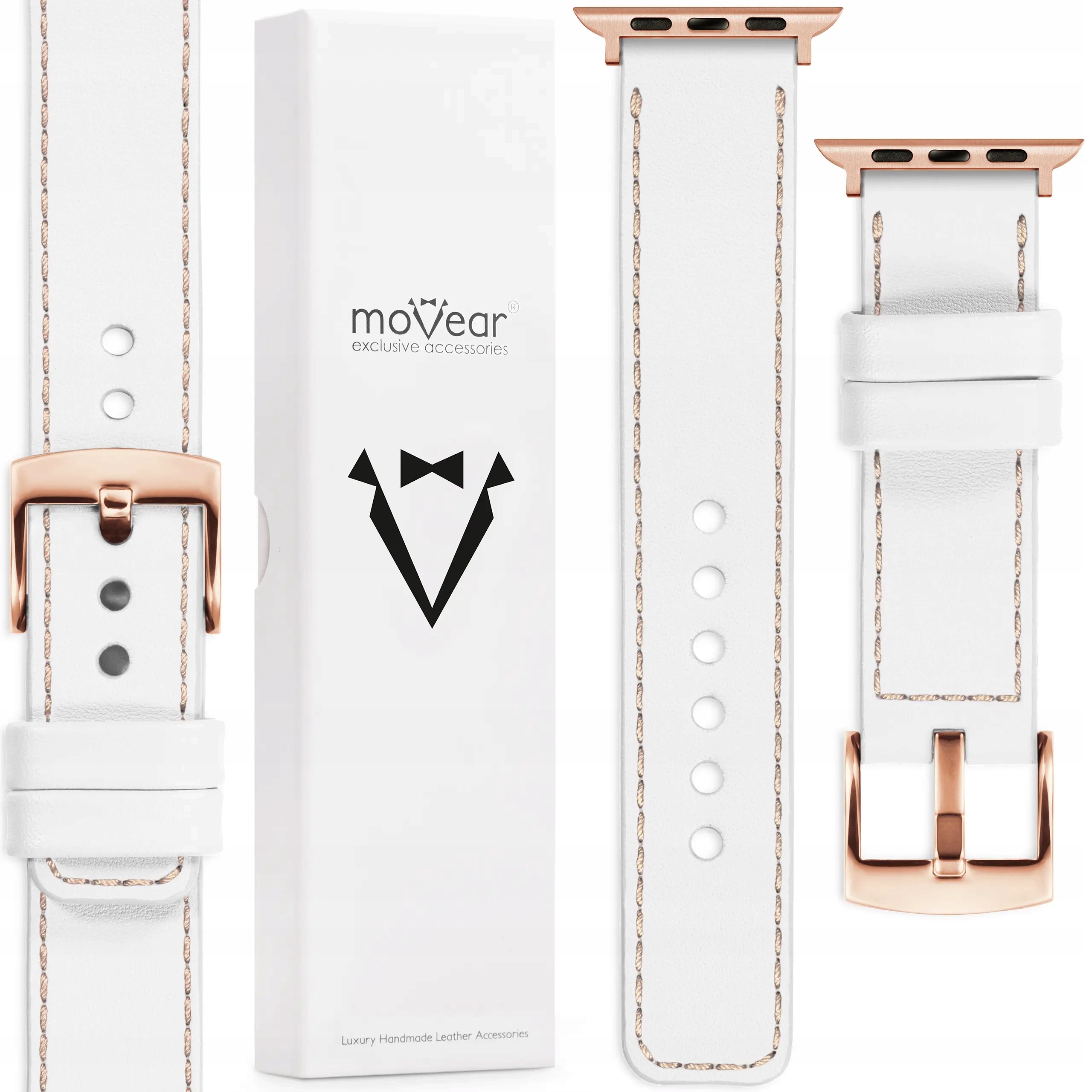 Prémiový kožený řemínek pro Apple Watch 10 9 8 7 6 5 Se 46-44 mm Movear