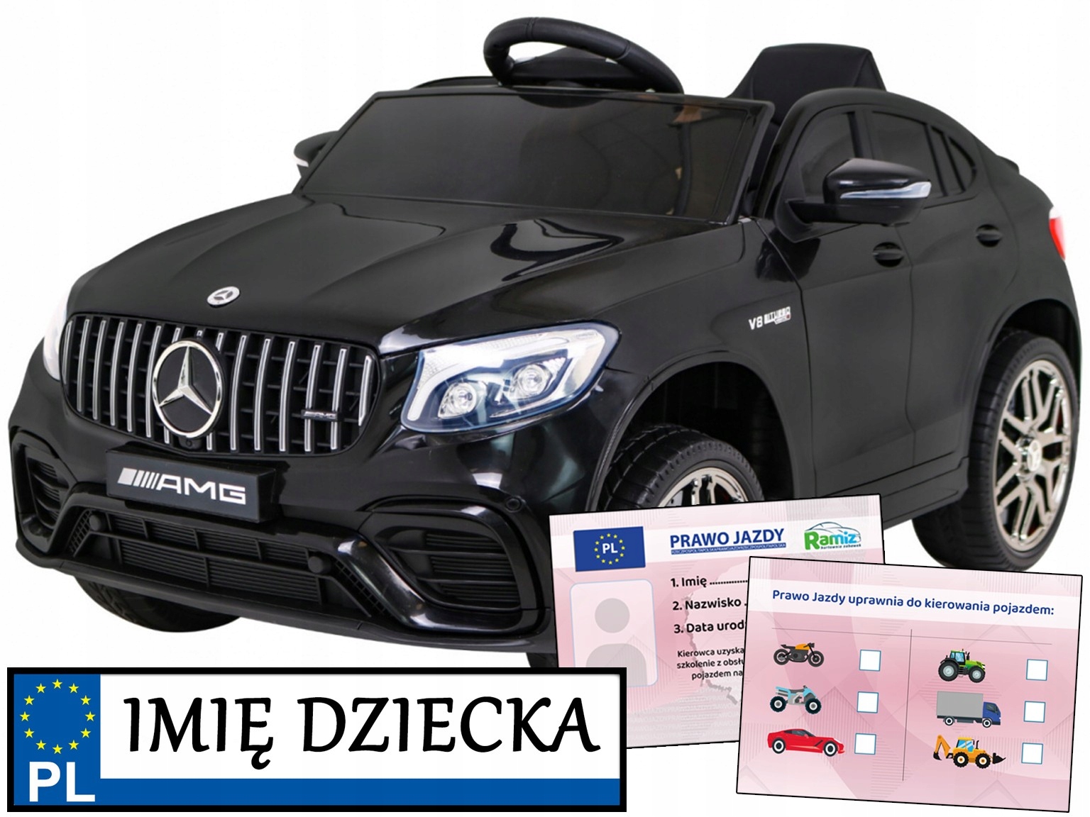 samochodzik elektryczny dla dzieci Mercedes Glc 63S napęd 4x4 pilot 2,4
