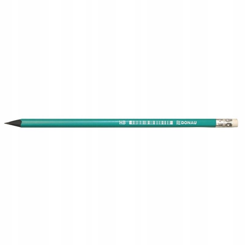 OŁÓWEK SYNTENTYCZNY Z GUMKĄ HB, ZIELONA OBUDOWA 12 SZTUK