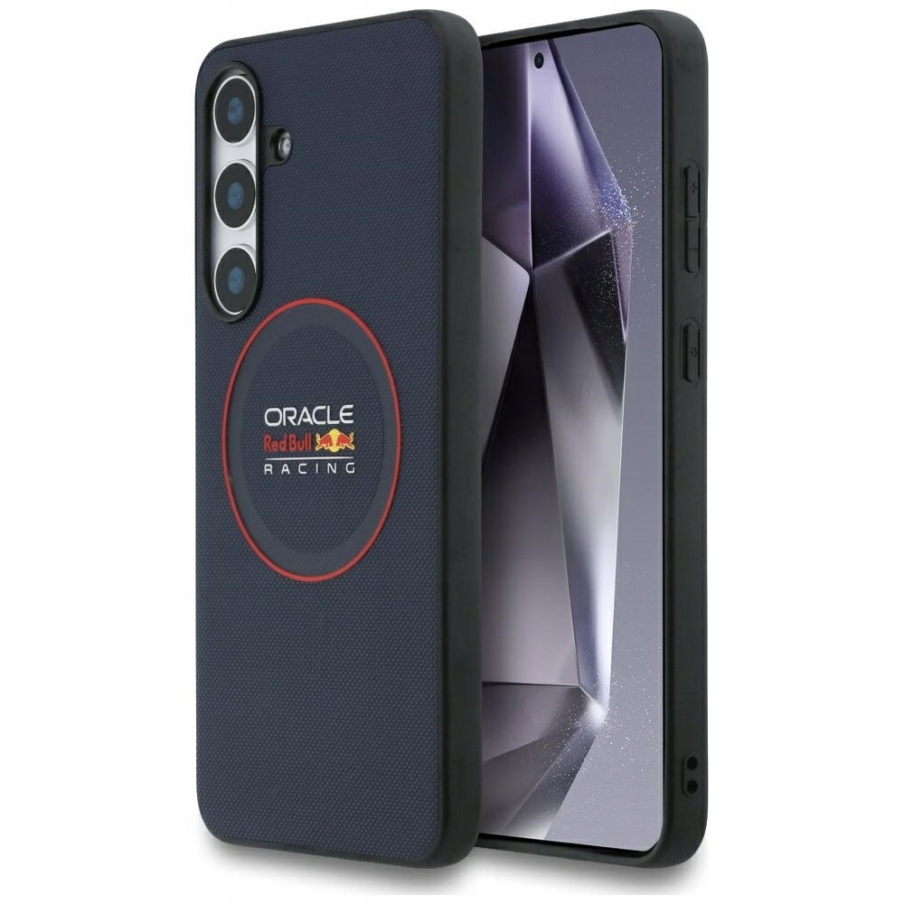 Pouzdro Red Bull Meshed Red Ring MagSafe pro Samsung Galaxy S25 Fe, tmavě modré
