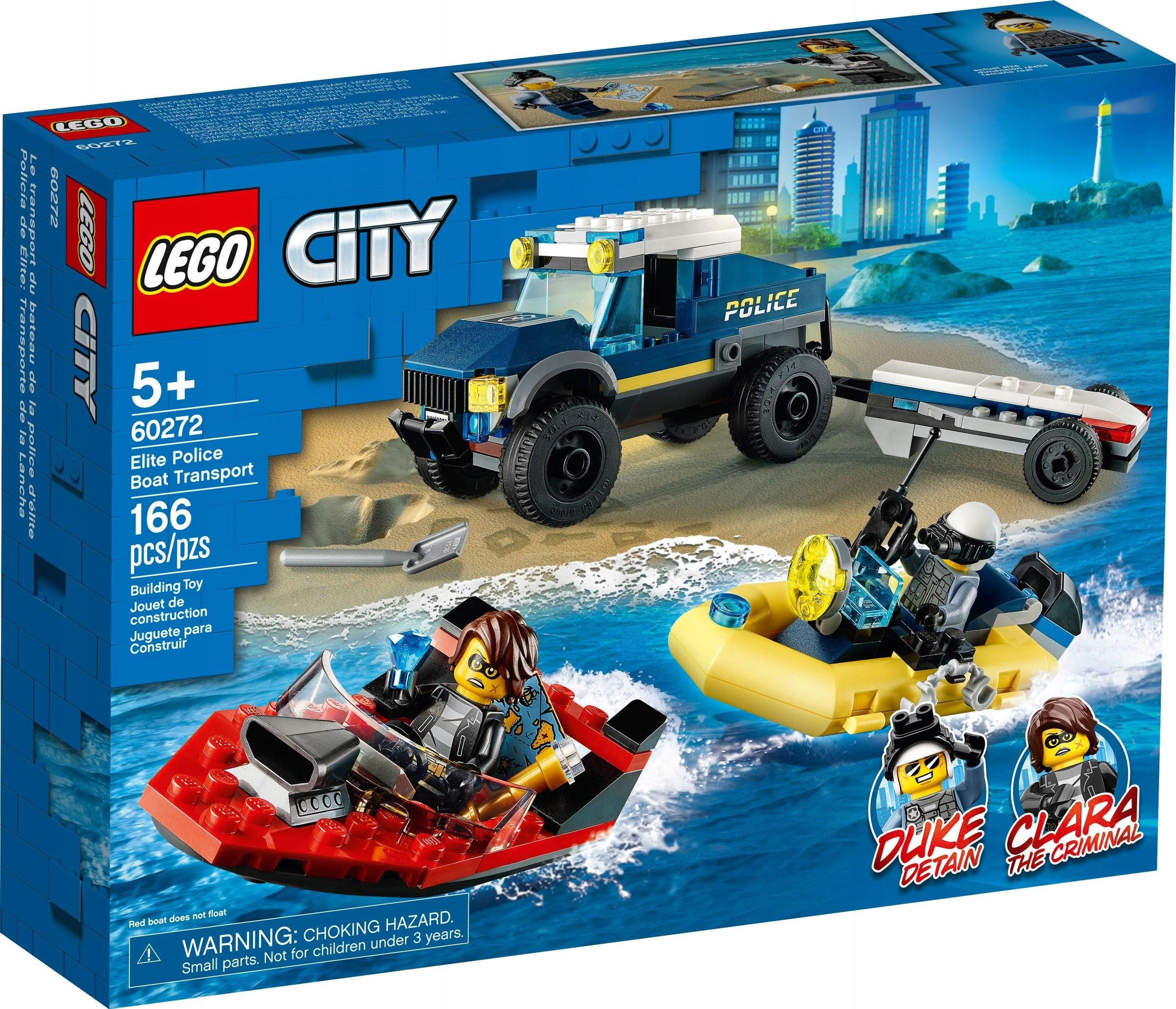 Lego City 60272 Přeprava lodí speciální policie Stavebnice Policie Nové