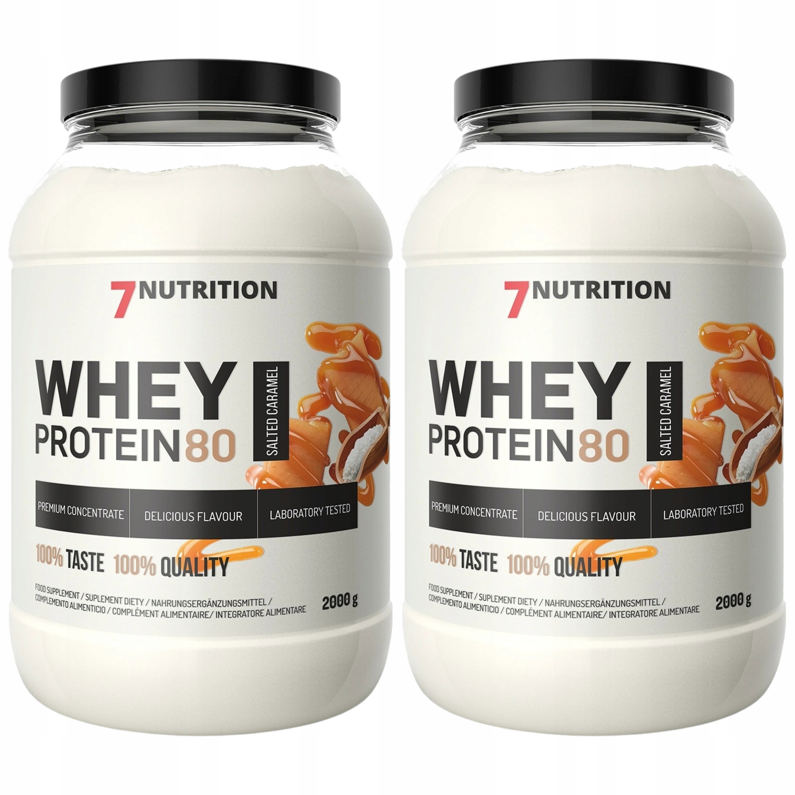 2x Syrovátkový Protein Koncentrát Wpc 80 Whey Protein 2000 g 7 Nutrition