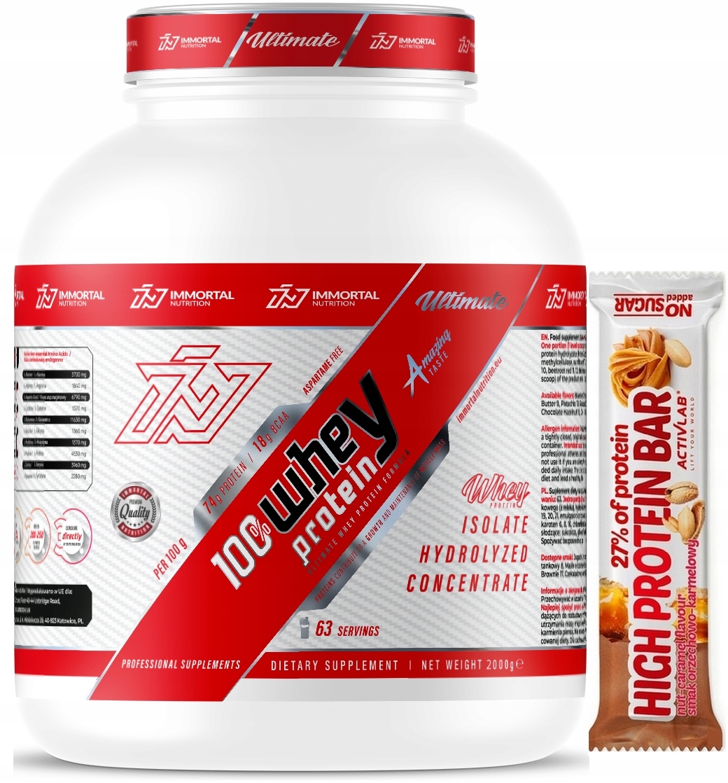Immortal Whey Protein Instant 2000 g Syrovátkový Protein Hydrolyzát Wpc