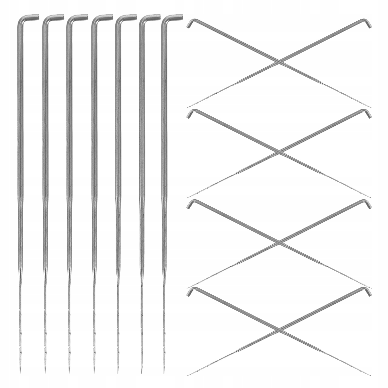 100Pcs Silver Needle Felting Tools Set for DIY Crafting Projects