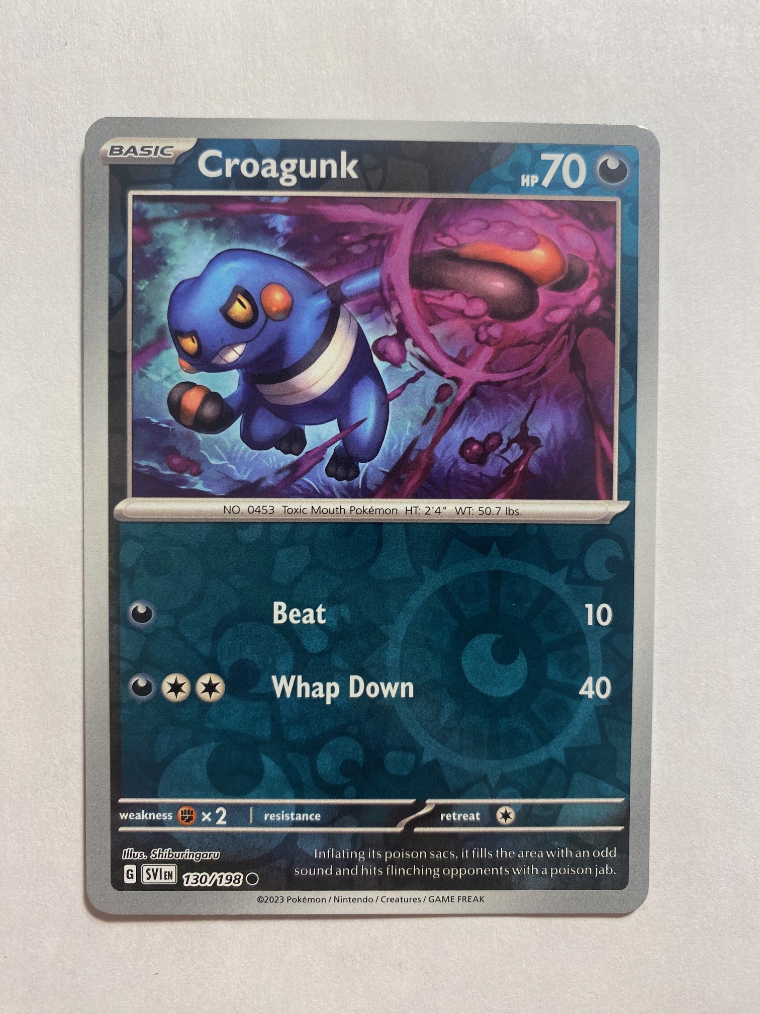 Scarlet & Violet reverse 130/198 Croagunk