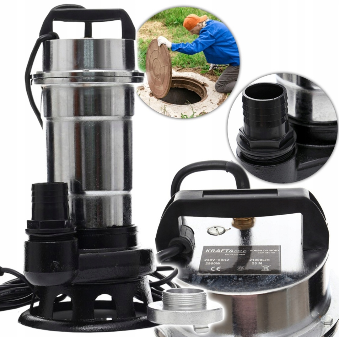 Pumpa Na Vodu S Drvičom 2900 W 2" Pre Špinavú A Čistú Vodu