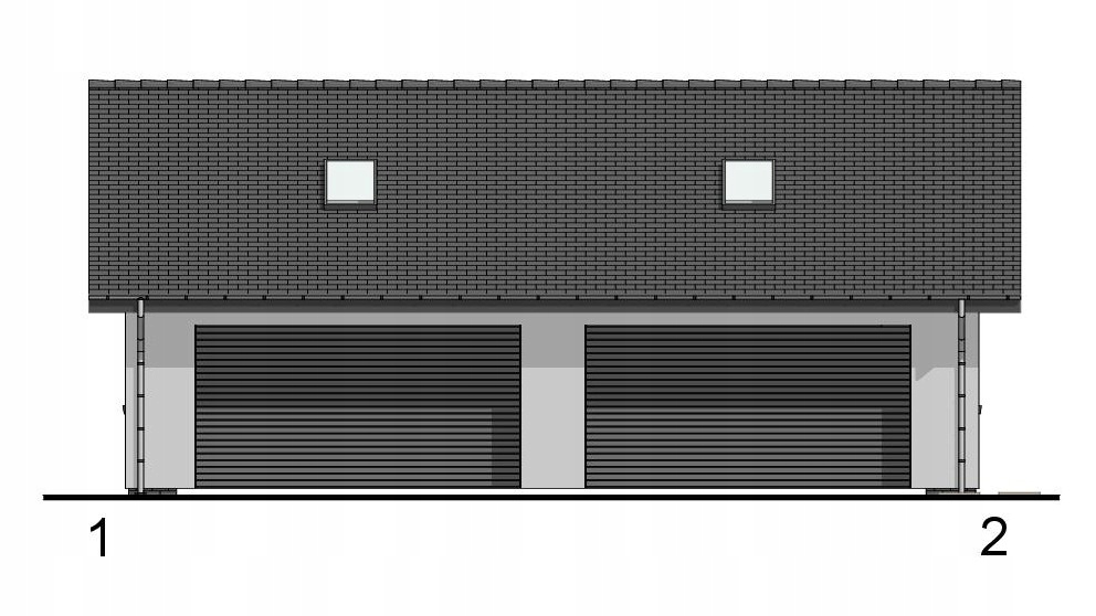 GARAŻ CZTEROSTANOWISKOWY G433 Szerokość 13 m