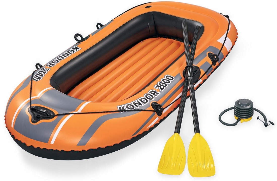 WIELKI 2os PONTON + WIOSŁA + POMPKA BESTWAY 61062 Liczba osób 2
