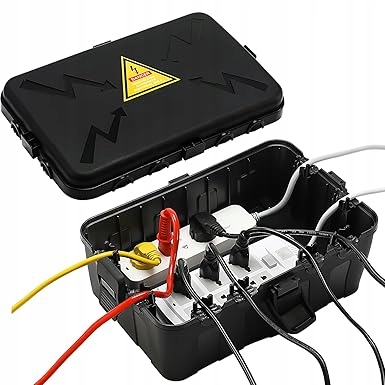 Duża zewnętrzna skrzynka elektryczna wodoodporna na kable (32x22x13cm) ip54