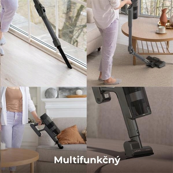 Aeno Tyčový vysavač SC2, Turbo kefa, Led, Ai nastavenie sacej sily, 60m…