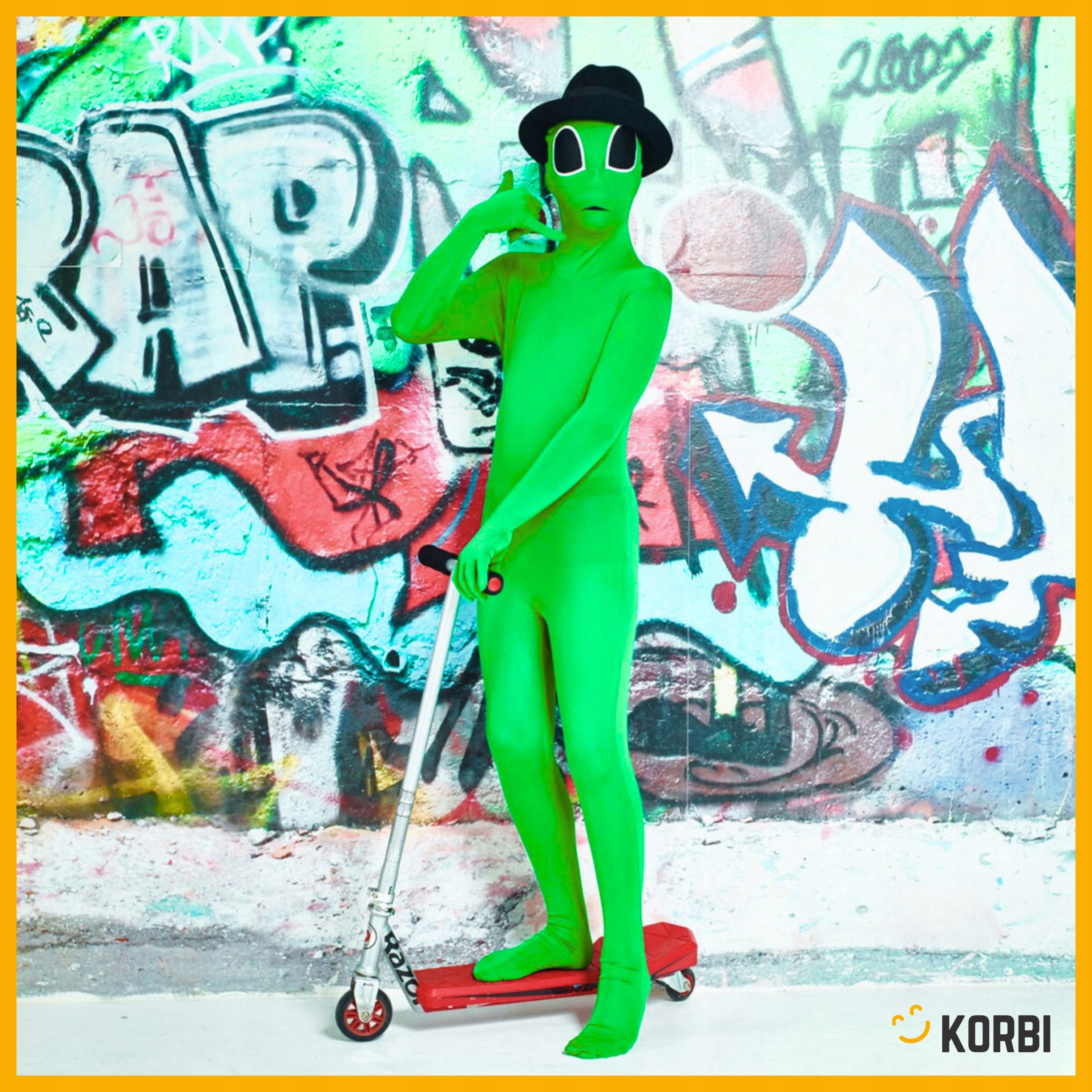 STRÓJ UFOLUDKA UFO KOSMITA KOMBINEZON PRZEBRANIE KOSTIUM HALLOWEEN KARNAWAŁ Rozmiar uniwersalny