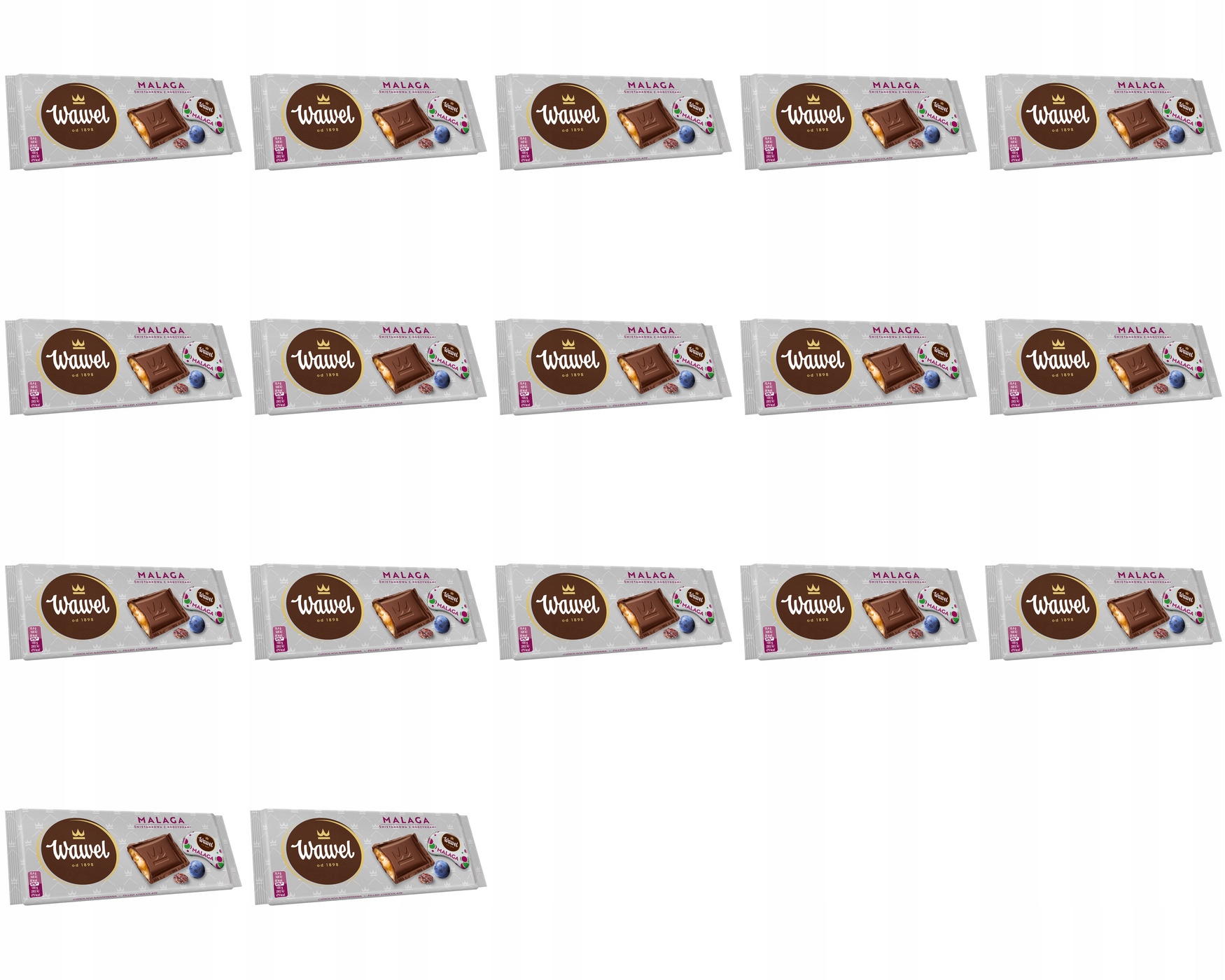 Levně 17x 92g Wawel Čokoláda Malaga Karton
