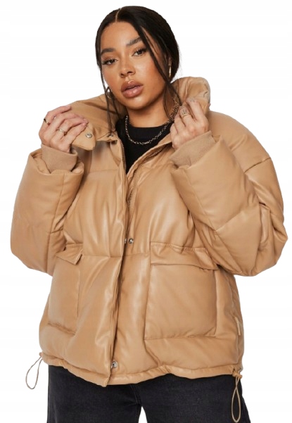 Missguided Dámská bunda z umělé kůže Plus Size velikost 48