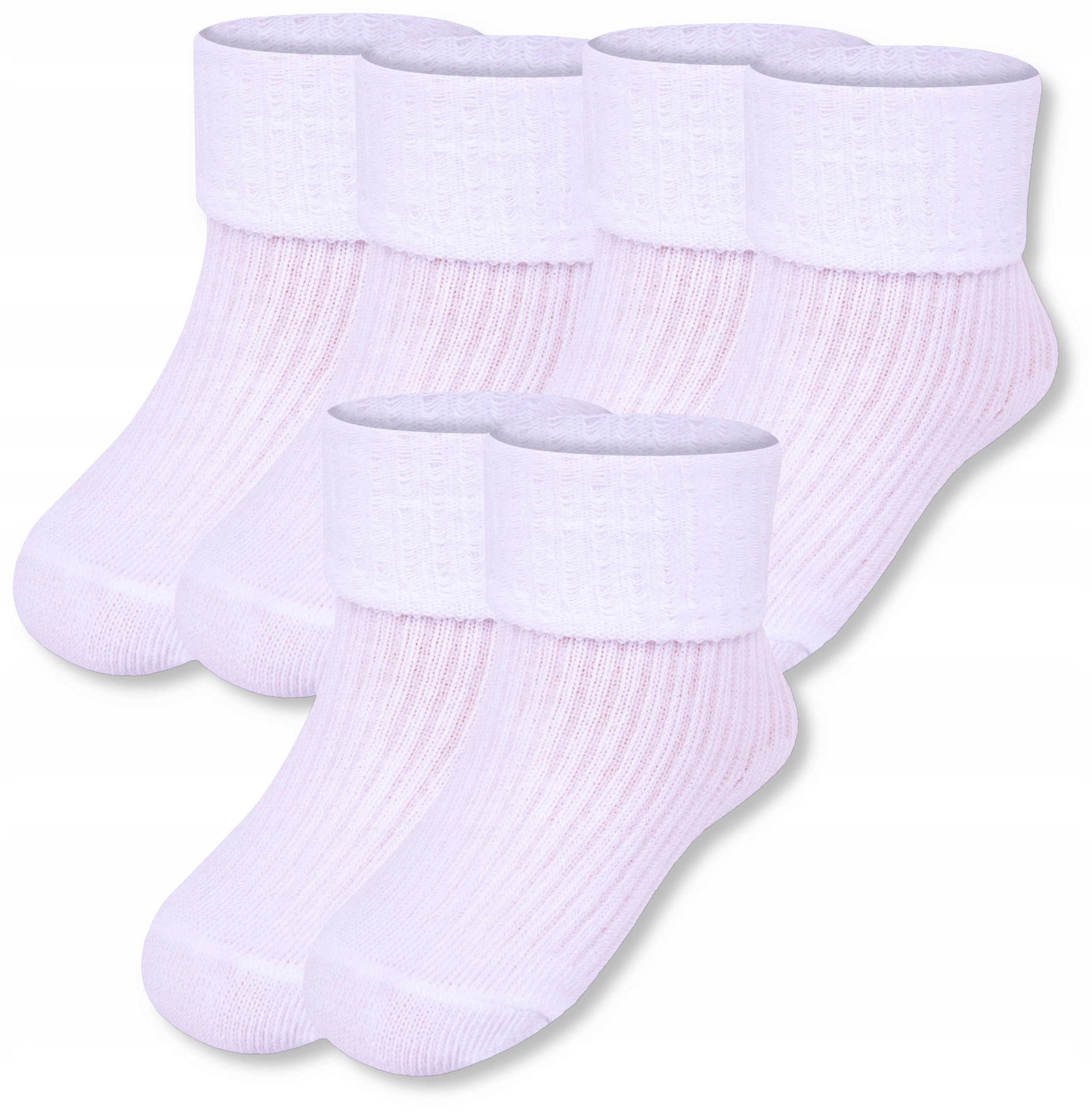 

3-pak Skarpetki 3-6m Bezuciskowe białe Wyprawka