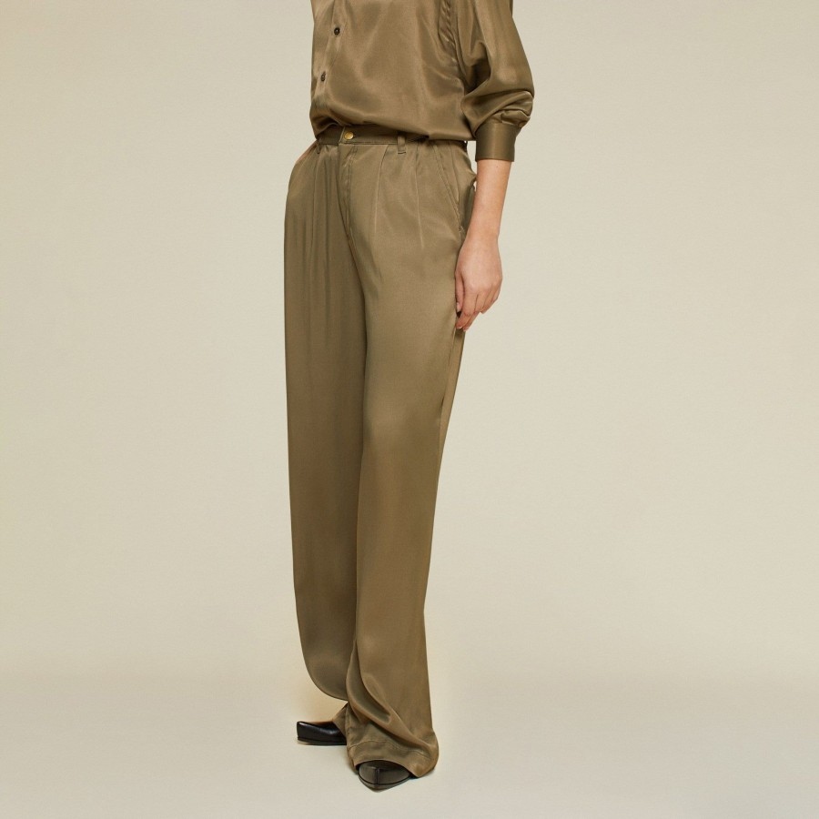 Saténové kalhoty z bavlny Lois 28/32