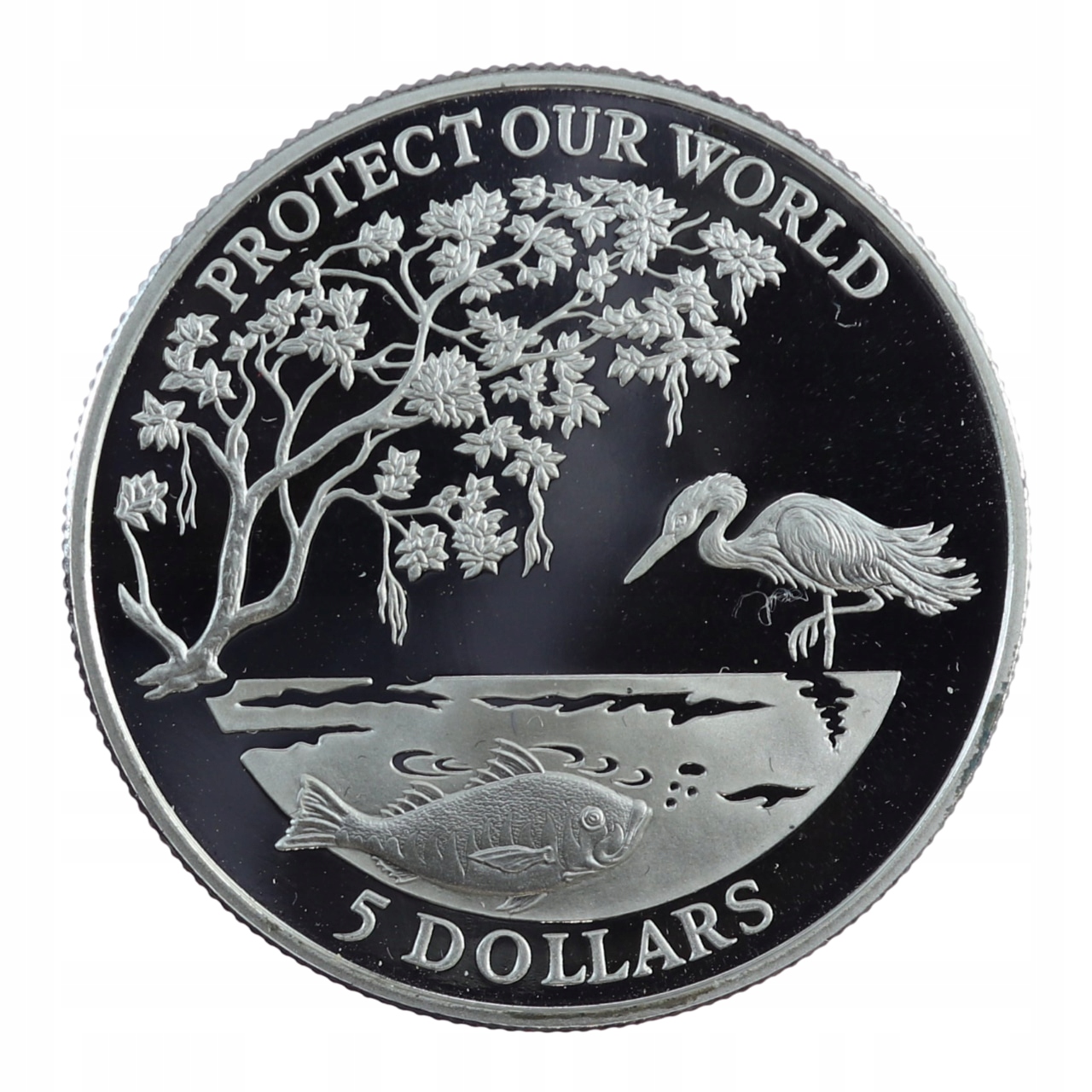 Moneta 5 dolarów - Protect Our World - Fidżi - 1993 rok