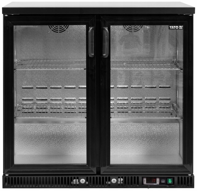 Witryna chłodnicza do napojów 2-drzwiowa 92cm czarna LED Yato YG-05355