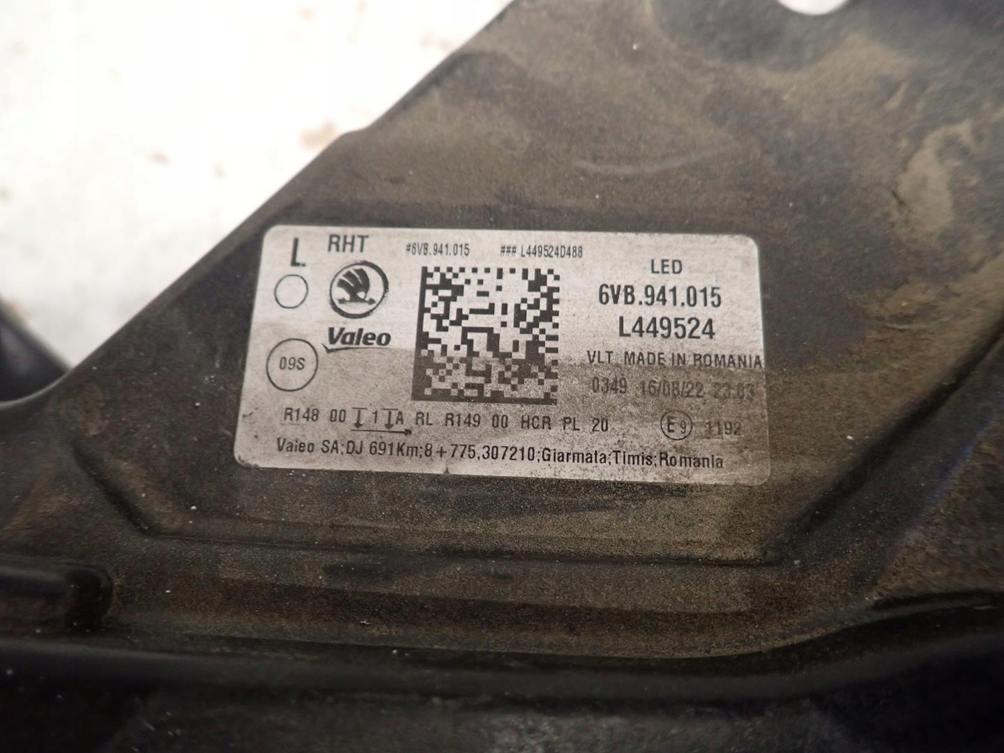 light front front left SKODA FABIA IV 2021- FULL LED 6VB941015