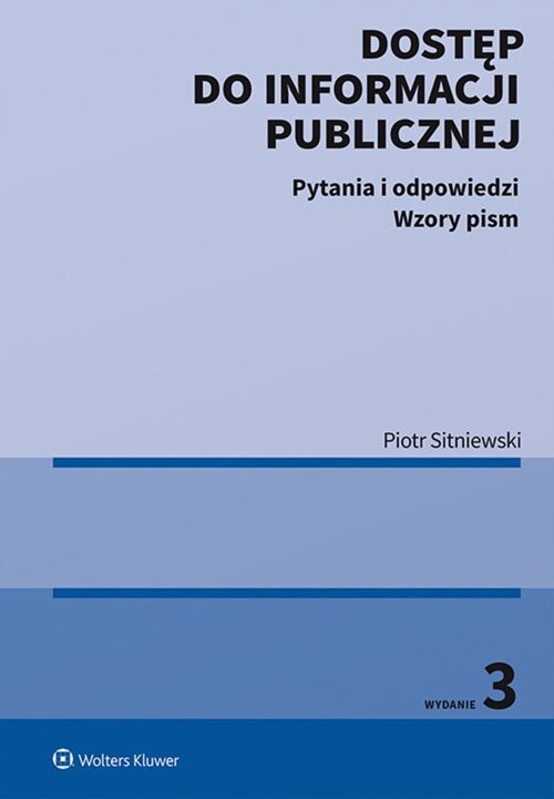 DOSTĘP DO INFORMACJI PUBLICZNEJ W 3 2020 KSIĄŻKA
