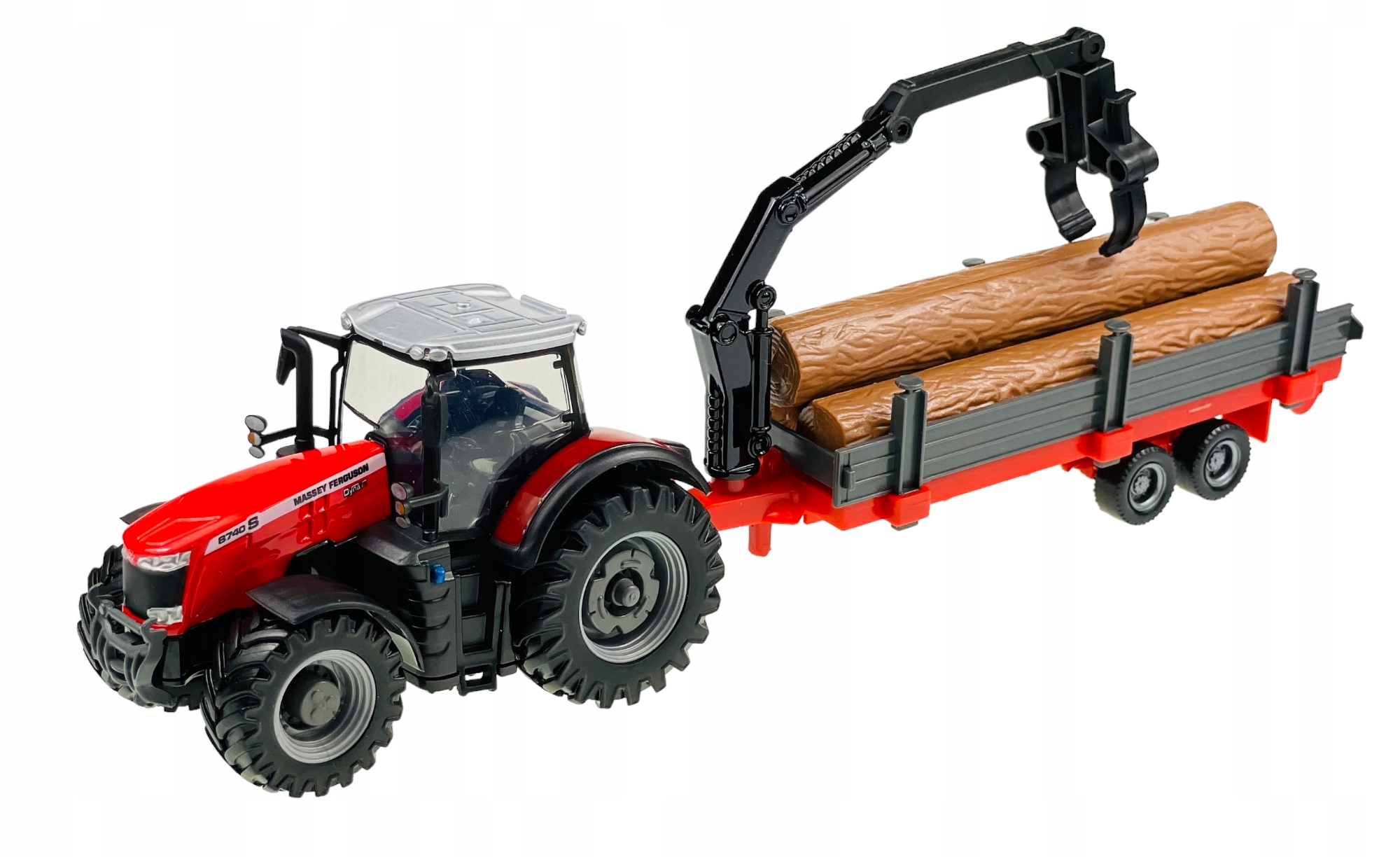 Traktor Massey Ferguson 8740S přívěs Bburago
