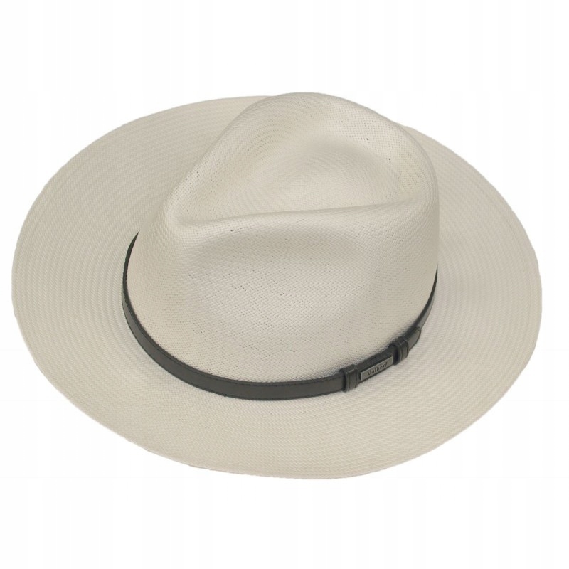Pánský klobouk Panama z japonské trávy s velkou krempou, polská značka Valdorf 58