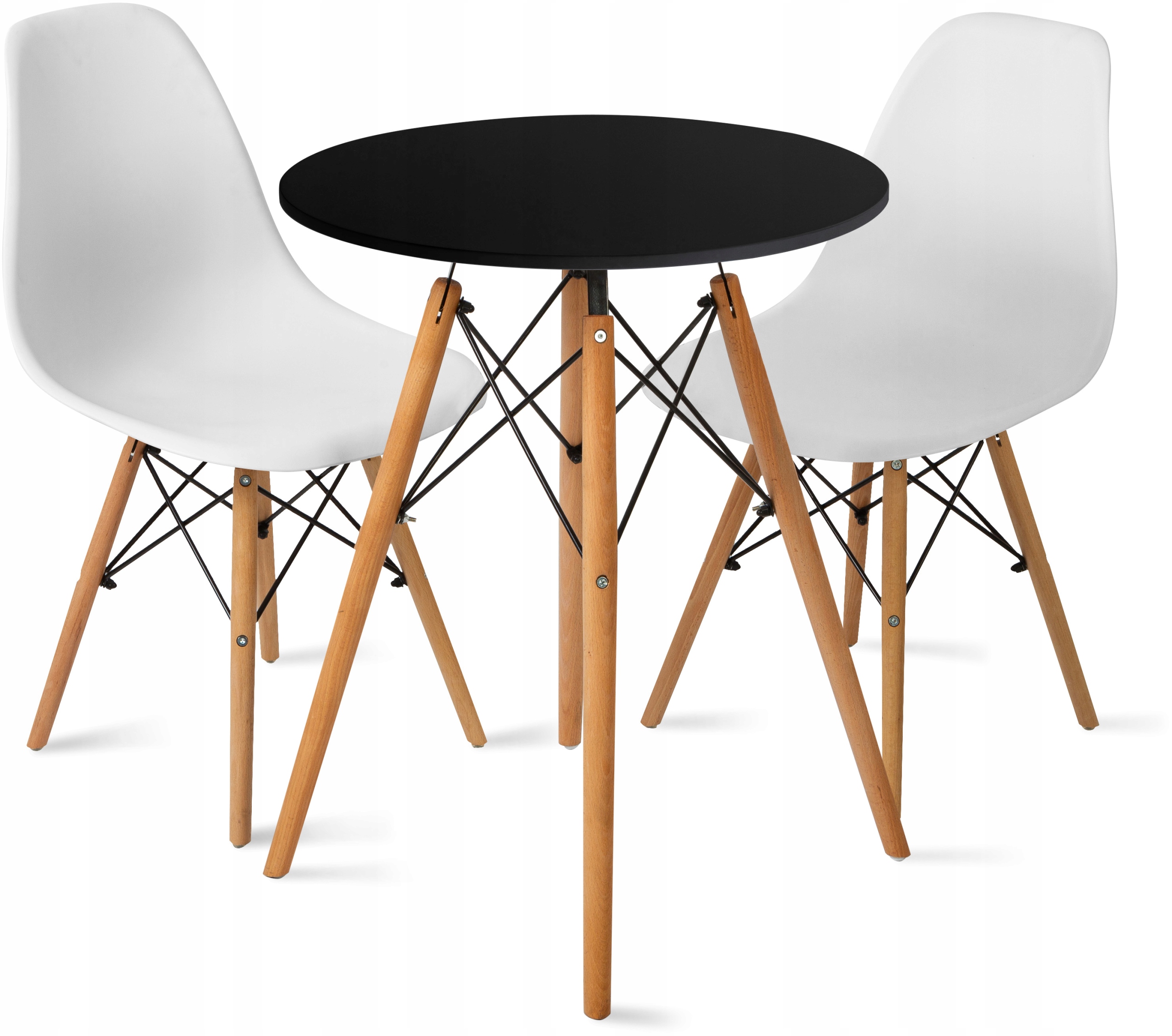 Stół 60cm+ 2 krzesła Skandynawskie